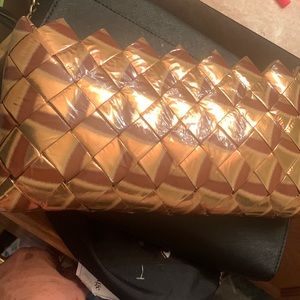 NWOT COPPER/Gold ECOIST recycled Candy Wrapper Bag!!